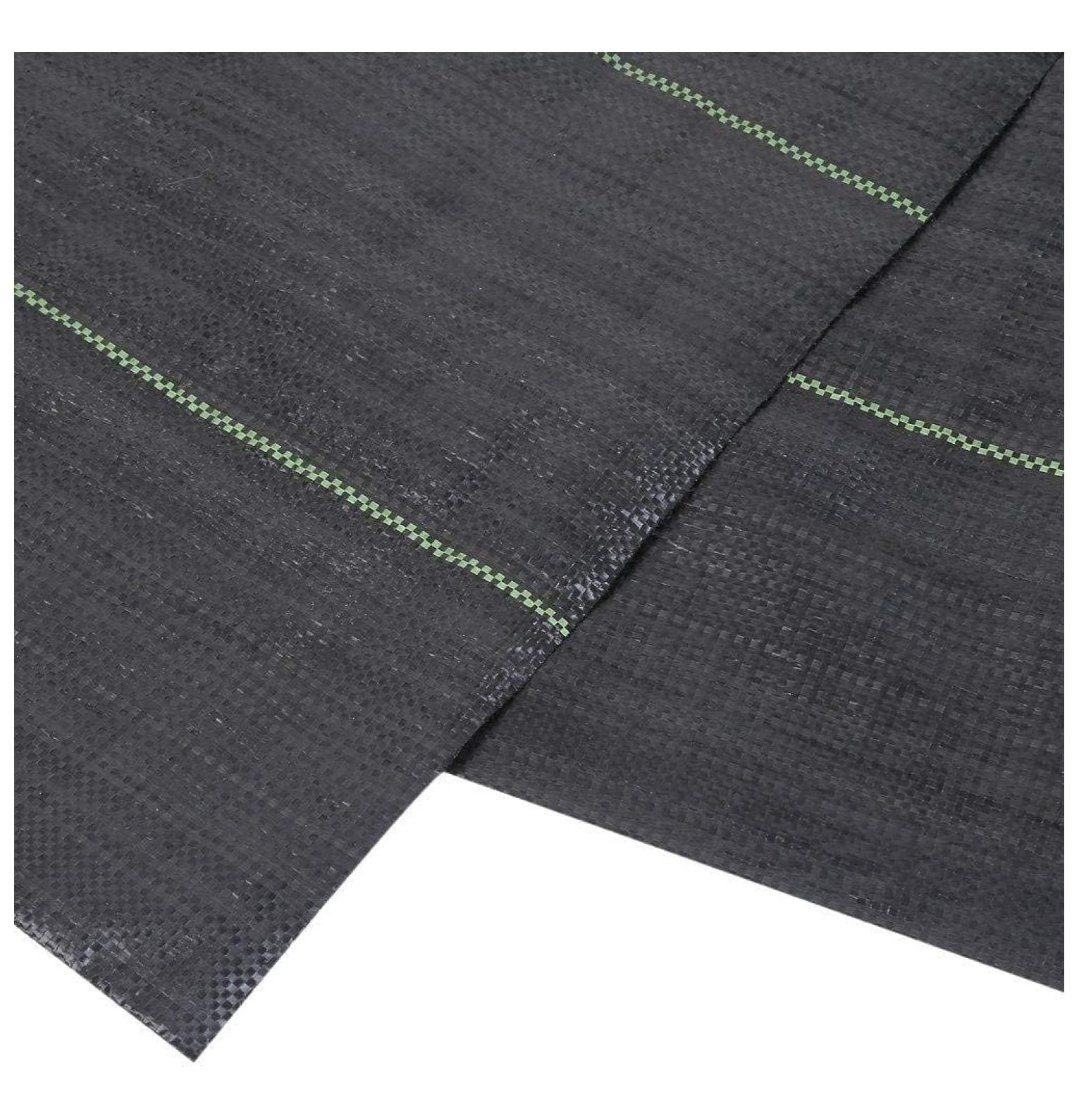 6.5x50ft Landscape Ground Cover Heavy PP Woven Weed Barrier,Soil Erosion Control and UV stabilized, Plastic Mulch Weed Block