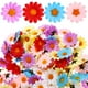 thumbnail image 1 of 150 pcs cabezas artificiales de girasol multicolor de margaritas artificiales cabezas de flores para regalos de regalos de bricolaje, 1 of 5