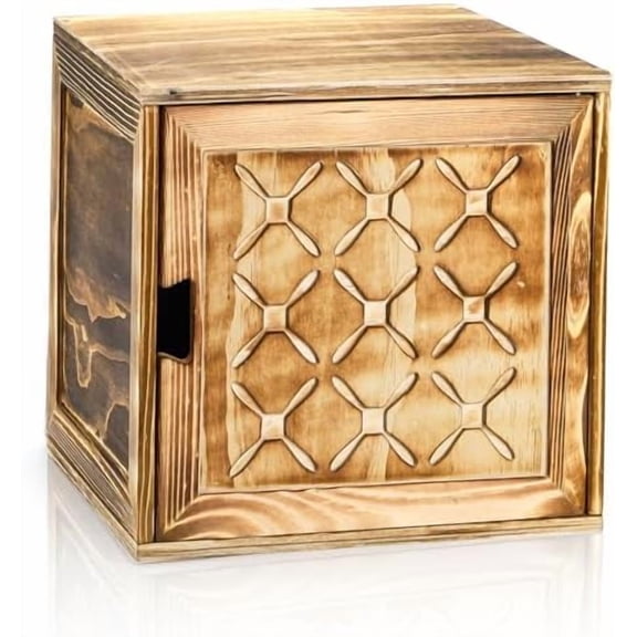 Cube Storage Organizer, Wooden Cube Bookshelf, Stackable Connect Storage Cube Cubby Organizer with Door, Stackable Cubes Bin for Kitchen, Living Room, Bedroom, Home and Office