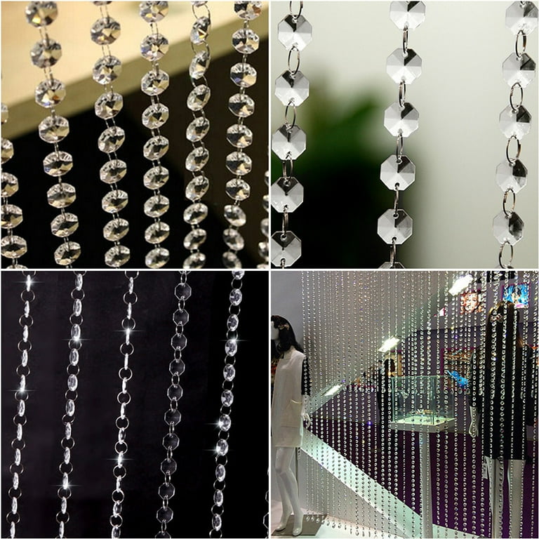 33ft Acrylic Crystal Garland Strand String Decor Bead Chain