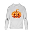 thumbnail image 5 of Yusimy Men's Hooded Sweatshirt Halloween Ghost Print Fleece-Lined Pocket Drawstring Long Sleeve Streetwear Cozy Winter Pullover, 5 of 5