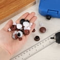 thumbnail image 3 of Uxcell 250Pcs Plastic Hole Plugs, 5/16" x 1/4"(DxH) Hole Cover Tubing End Cap for Round Holes(5mm), Cabinet Furniture Cupboard Shelves, White, 3 of 6