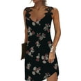 thumbnail image 1 of FASHIONWT Elegant Floral Print Basic Lace Short Summer Women Dress, 1 of 7