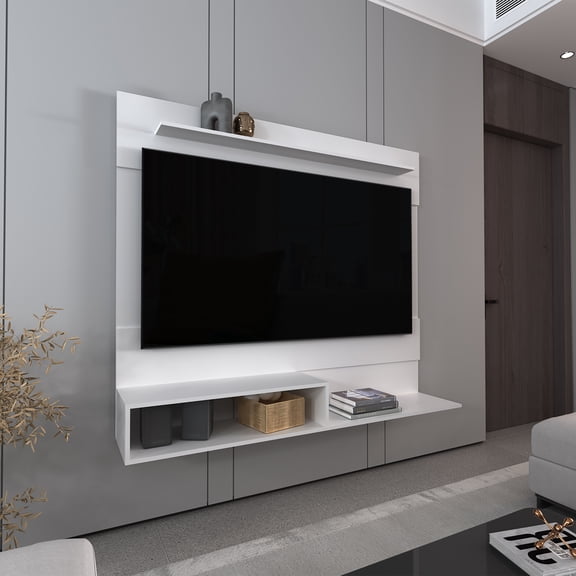 Floating Entertainment Center for TV´s up 55", Space For TV, One Superior Shelf, Two Shelves