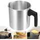 thumbnail image 1 of S Silver Jarra para hacer velas, jarra de metal para derretir cera, taza de cera para derretir, crisol para hacer velas, bandeja para verter para el hogar, tienda de velas [1,2 l, 1 of 3