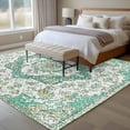 thumbnail image 4 of Area Rug for Living Room, Turquoise Boho Non-Slip Indoor Large Carpet for Bedroom/Dining Room, Vintage Abstract Art Floral Ethnic Tribe Washable Low-Profile Rectangle Floor Runner Rugs - 5 x 8 Ft, 4 of 8
