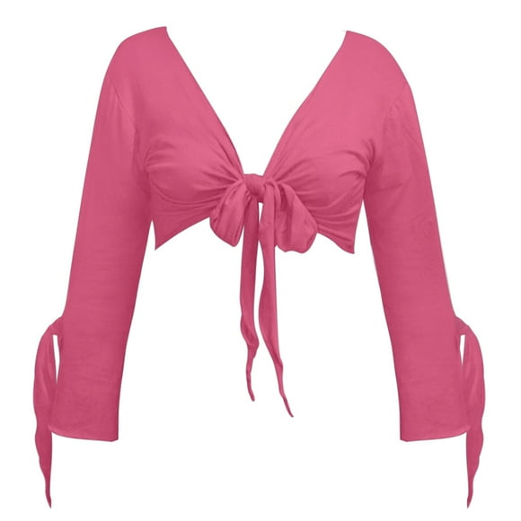 BellyLady Tribal Belly Dance Yoga Costume Wrap Top-ROSERED
