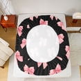 thumbnail image 5 of Homewish Cute Cartoon Ribbon Bed Sheets for Girl, Black Pink King Sheets, Princess Bow-tie Sheet Set, Super Cozy Room Decor, 4 Pieces, 5 of 7
