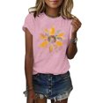 thumbnail image 1 of T-shirt à Manches Courtes Imprimé Col Rond Mode pour Femmes Chemise Décontractée Ample, 1 of 1