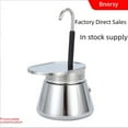thumbnail image 5 of Bnorsy Italian-Style Stainless Steel Mocha Pot: Rustproof, DIY-Design Coffee Maker for Outdoor Camping & Indoor Use, Compact, Lightweight, Easy to Clean, Mirror Finish, Portable Camping Coffee Gear, 5 of 5