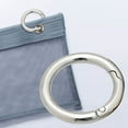 thumbnail image 5 of Djunllk 10Pcs Metal Spring O Rings Trigger Clip Keychain, Round Carabiner Clip Keyrings Snap Hook Buckle for Pencil Pouch, Bags, Purse, Chain Rings Clip Replacement DIY Crafts (Sliver), 5 of 8