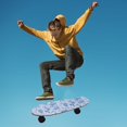 thumbnail image 6 of 44"x10" Skateboard Grip Tape Protector Sheets Nonslip Protection Griptape Sheet for Outdoor Sports Blue Watercolor Floral Pattern, 6 of 7