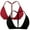 Black/Red, variant on 2 Piece Sexy Racerback Bras for Women Ladies Triangle Bralettes Wire-free No Padded Plunge Bra Tops Deep V Seamless Straps Bras Underwear