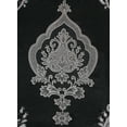 thumbnail image 4 of Luxury Jacquard Curtain Panel with Attached Waterfall Valance, 54 by 84-Inch ALEXA Black (2-Panels), 4 of 4