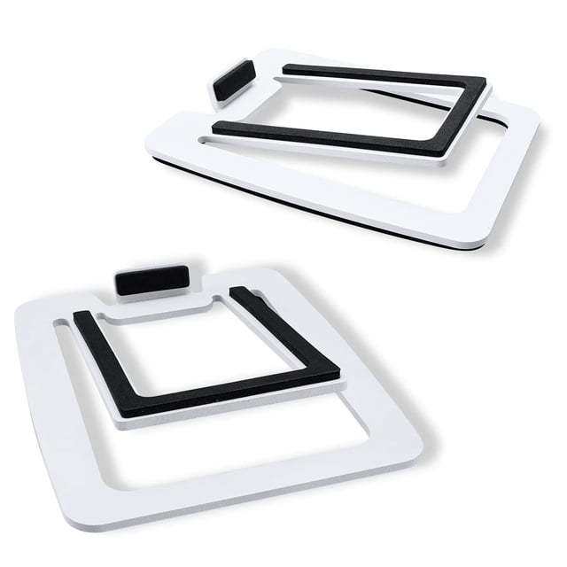 Soportes de altavoz de escritorio Sanyun SW601 inclinados 15° para 2 a 3 pulgadas, color blanco