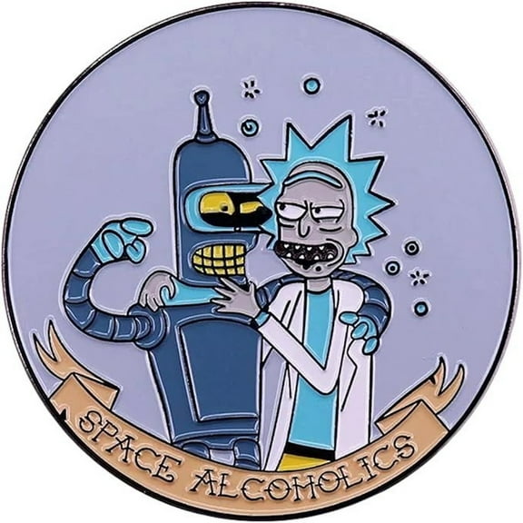 Rick and Morty Space Enamel Metal Pin