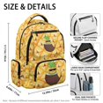 thumbnail image 5 of FUIALDOLG Water Resistant Book Bag for Middle School Back to School, Polyester Adjustable Straps Kids Backpack, Pineapple Texture, 5 of 9