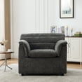 thumbnail image 4 of HOQBN 38" Oversized Accent Chair,Chenille Upholstered Living Room Chairs,Modern Arm Chair for Living Room, Bedroom,Gray, 4 of 8