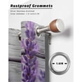 thumbnail image 6 of nqOlkjepod Outdoor Curtains for Patio Waterproof, Purple Flowers Outdoor Privacy Panels Grommet, Spring Botanical Floral Wooden Grain Blackout Outside Curtains for Porch/Cabana 54"x84", 2 Panels, 6 of 8