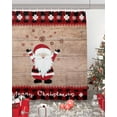 thumbnail image 5 of Merry Christmas Bathroom Shower Curtains with Hooks, Gnome Elves on Retro Wooden Board Waterproof Fabric Washable Shower Curtain for Home Hotel Bathtub Decor 72x84 Inches, 5 of 7