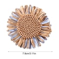 thumbnail image 3 of AYktou 10Pcs Sunflower Straw Appliques, 3.1 Inch Craft Embellishment Woven Sunflower, Artificial Flowers Floral Ornaments DIY Accessories for Wall Decor Shoes Hats Bags Gift Box Wreath Wrapping, 3 of 6