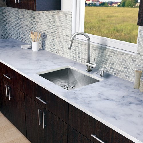 Vigo 23 L X 20 W Undermount Kitchen Sink With Faucet Grid Vigo 23 L X 20 W Undermount Kitchen Sink With Faucet Grid