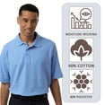 thumbnail image 7 of Harriton Men's CVC Pique Polo Shirts Short Sleeve Plain Tee 60/40 Cotton/Poly Three-Button Polo Shirt (Dark Navy, S), 7 of 7
