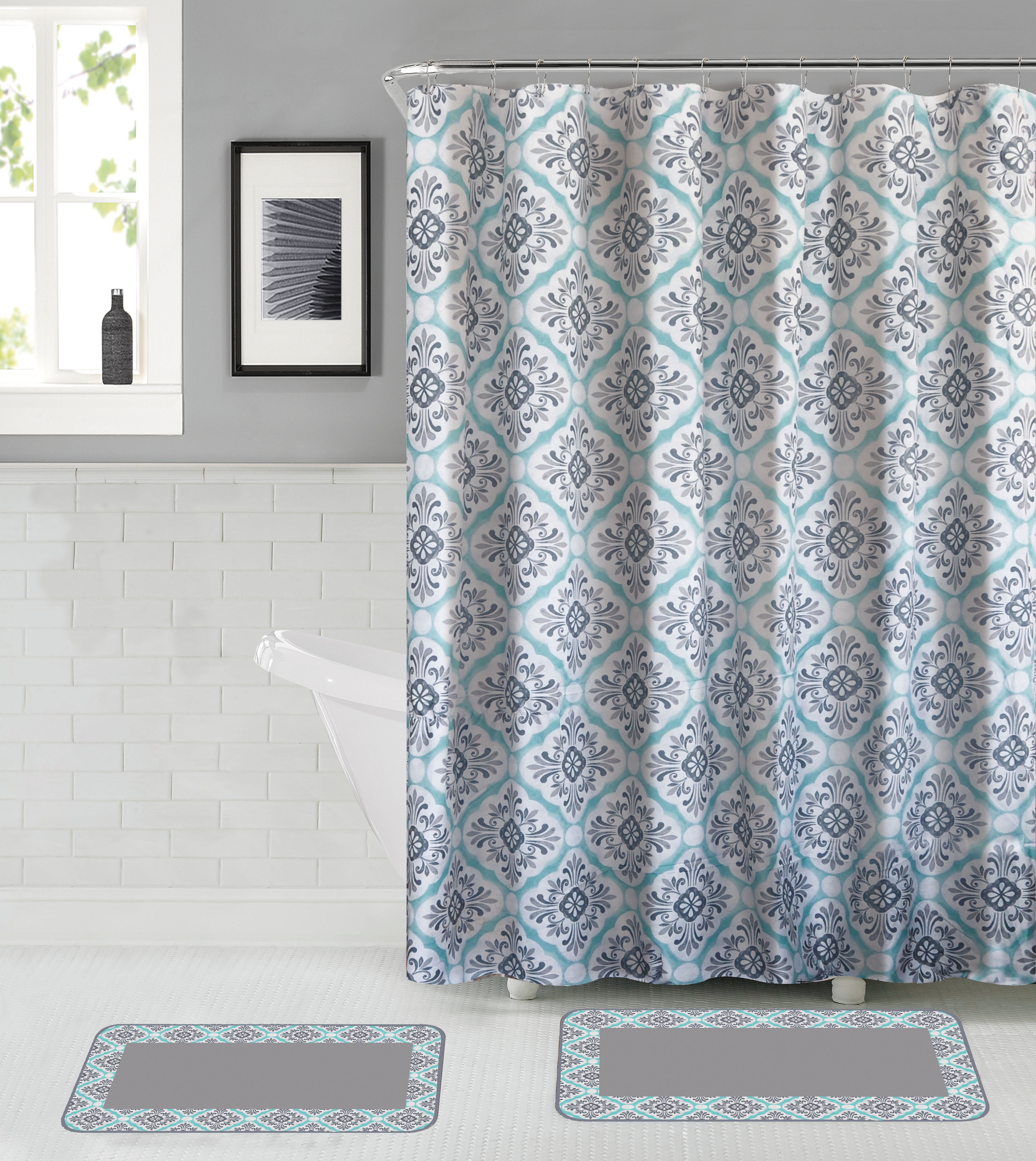 All American Collection 15-Piece Bathroom Set with 2 ...
