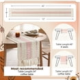 thumbnail image 5 of Boho Table Runner, Farmhouse Macrame Wedding Table Runner For Garden & Outdoor Decor, Summer And Autumn Bridal Shower Decor, Rustic Woven Cotton Crochet Lace With Tassels For Living Room, 72x12 Inch, 5 of 8