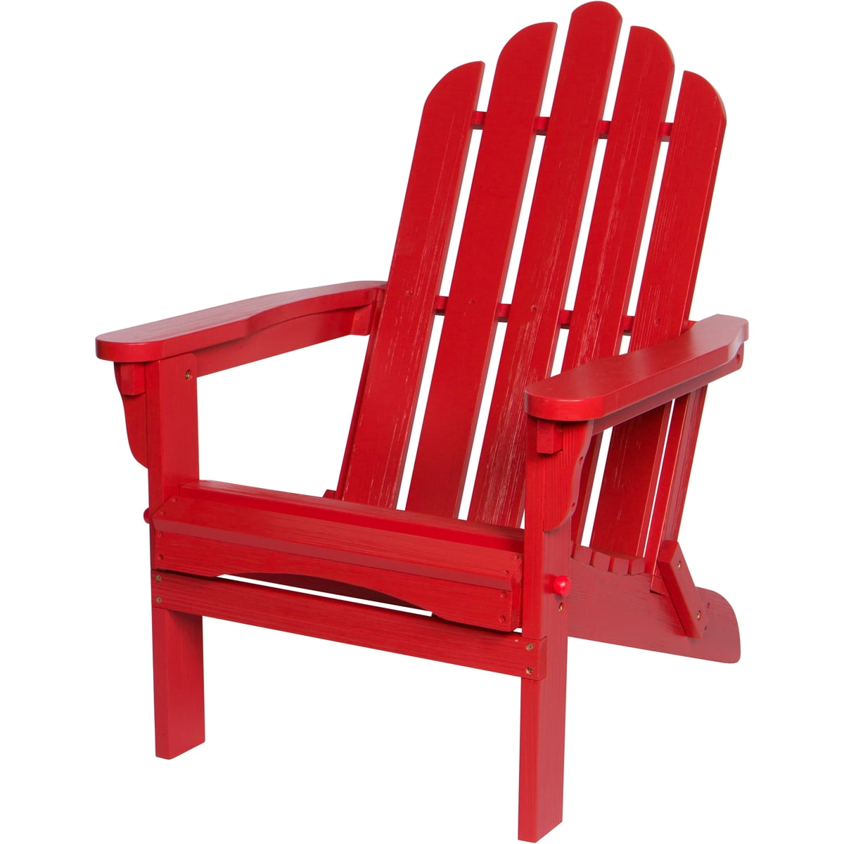 Shine Company Traditional Cedar Wood Folding Adirondack Chair in Red