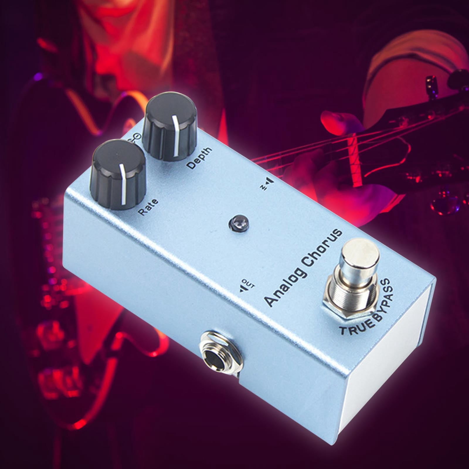 1 Packs Guitar Effects Pedal Metal Distortion Overdrive with Reverb Chorus Sound for Electric Guitar Professional Stage Performance Compact Stompbox Multi Effects Processor