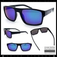 thumbnail image 2 of SA106 Sport Wrap Sunglasses for Men UV400 Mirror Lens Lightweight Performance Shiny Black Frame - Teal Mirror Lens, 2 of 6