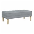 thumbnail image 6 of Fabric Ottoman with Cushion Light Grey 44.49in Modern Living Room Footrest, 6 of 9