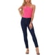 thumbnail image 2 of CAMISETA LEOTARDO REFINADA para MUJER de UN HOMBRO, Cuerpo Ajustado de Punto Acanalado, Tallas XL, Rosa Fucsia, 2 of 6