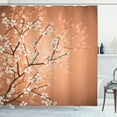 thumbnail image 1 of Ambesonne Japanese Shower Curtain, Sakura Bloom Spring Season, 69"Wx70"L, Peach and White, 1 of 3