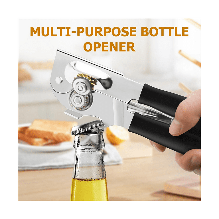 Commercial Can Opener, UHIYEE Hand Crank Can Opener Manual Heavy Duty with  Comfortable Extra-long Handles, Oversized Knob, Large Handheld Can Opener