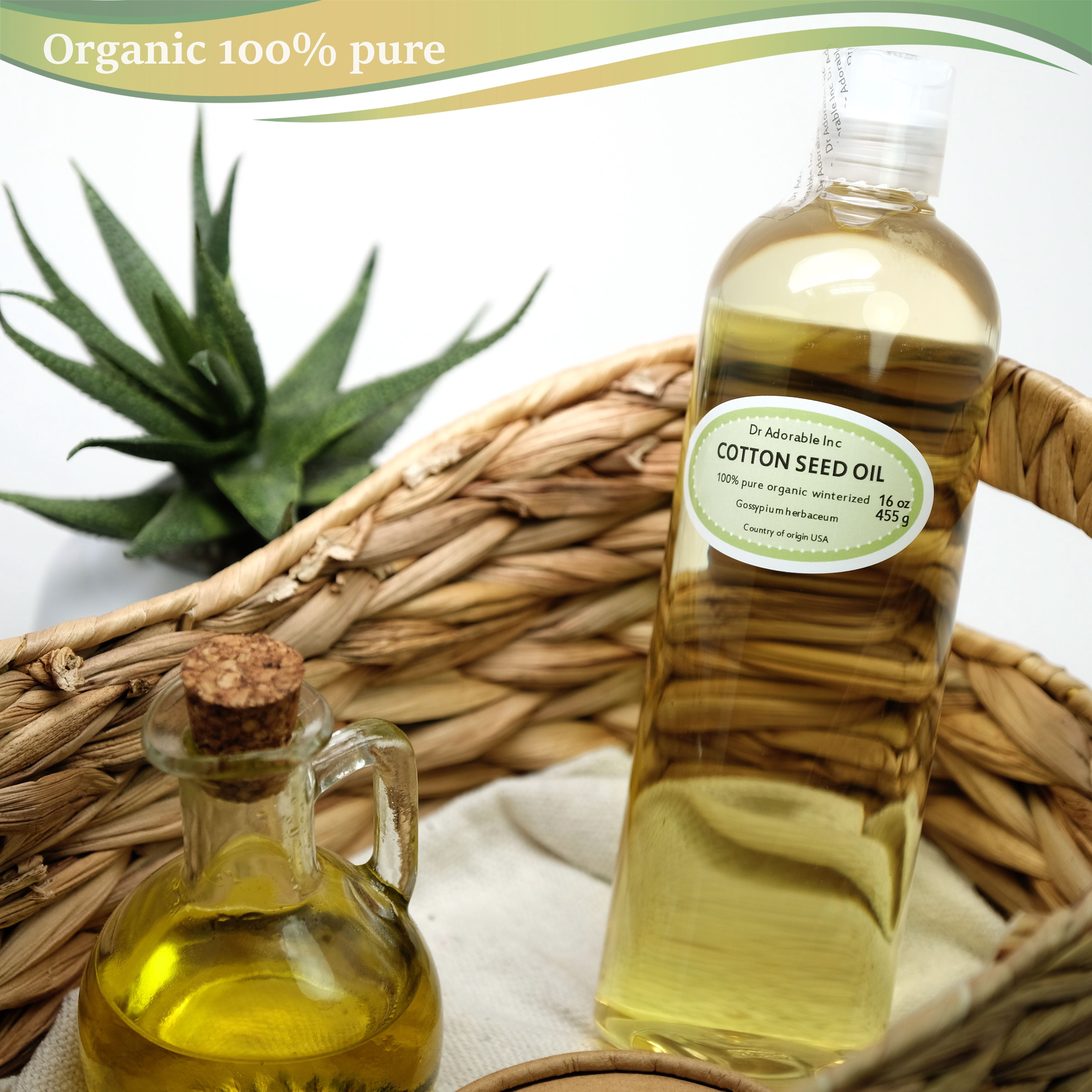 Dr. Adorable - 100% Pure Cottonseed Oil Organic Winterized Soap Cooking Moisturizing Oil For Face Skin Hair - 48 oz
