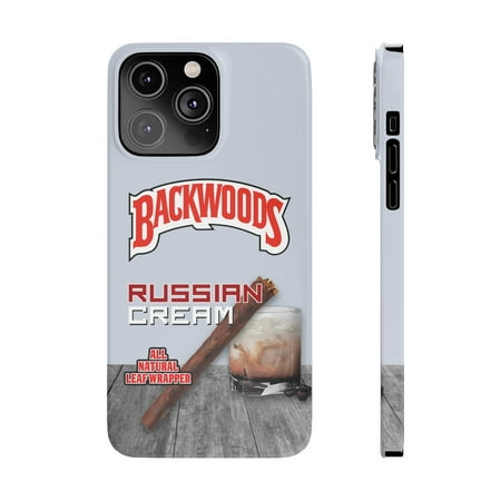iPhone Slim Case Backwoods Russian Cream White Black Woods Vanilla Flavor - iPhone 14 Pro Max