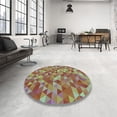 thumbnail image 4 of Ahgly Company Tapis d'Intérieur Lavables en Machine, Rectangle Rouge Châtain Transitionnel, 6' x 9', 4 of 7