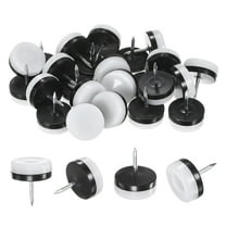 Uxcell 24-Pack Furniture Sliders, 1" Nail-on Chair Leg Protectors for Hardwood Floors/Table/Chair/Wooden Floors [White]