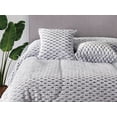 thumbnail image 3 of Cobertor Estambul de Flannel Blanco con Gris Mega King Size Dormireal, 3 of 5