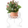 thumbnail image 3 of Metal Round Plant Stand Rustproof Iron Flower Pot Holder Support Heavy Duty Single Plant Pedestal Modern Potted Display Rack for Indoor Outdoor Kitchen Home Bedroom Patio Ba, 3 of 8