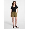 thumbnail image 2 of Time and Tru Women's Slub V Neck Tee with Short Sleeves, Sizes XS-XXXL, 2 of 5