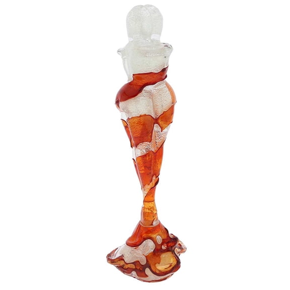 GlassOfVenice Murano Glass Sbruffo Lovers - Silver Red