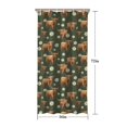 thumbnail image 5 of Green Highland Cow Daisy Pattern Shower Curtain 36"x72" ,Bathroom Decorative Shower Curtains Set with 12 Hooks,Modern Waterproof Washable Shower Curtain, 5 of 6