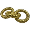 thumbnail image 4 of Bergamo Art 8 inch Decorative Handmade Aluminum Modern Chain Sculpture in Gold, 4 of 5