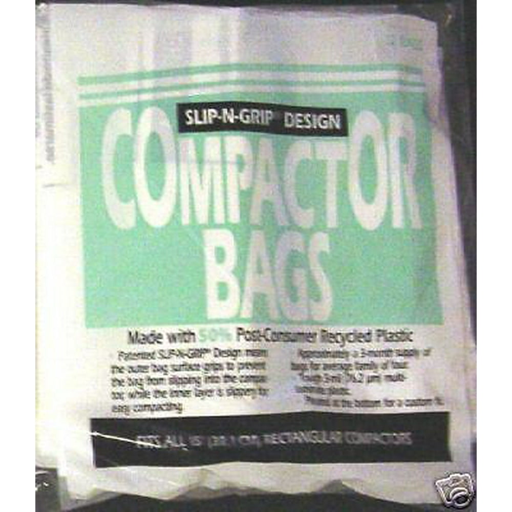 WC60X5017 Genuine GE 15" Trash Compactor Bags SlipNGrip 12 Bags