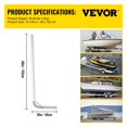 thumbnail image 4 of Boat Trailer Guide-On Posts, 60" Set of 2, Steel Construction with White PVC Covers, Complete Mounting Kit Included - Fits Ski Boat, Fishing Boat & Sailboat Trailers, 4 of 9