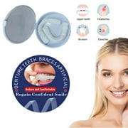 Temporary Teeth Perfect Cover,Adjustable Snap On,Moldable False Teeth for Beautiful Smile,Nature and Comfortable