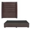 thumbnail image 1 of Base de cama King Size DICASA con Cabecera Polar Café, 1 of 7